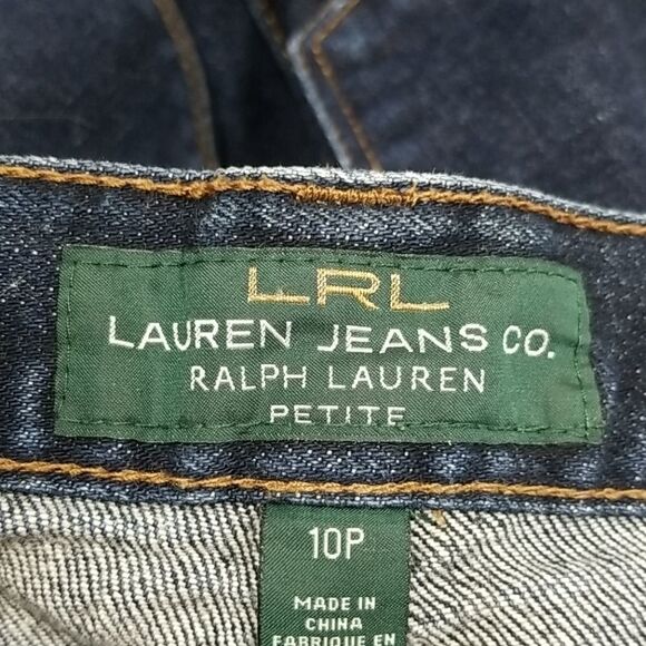 Ralph Lauren Jeans Women's 10 P Boot Cut Blue Denim Button Zip Closure - Picture 6 of 9